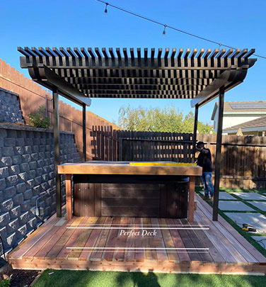 Cedar Decking in Bell Gardens